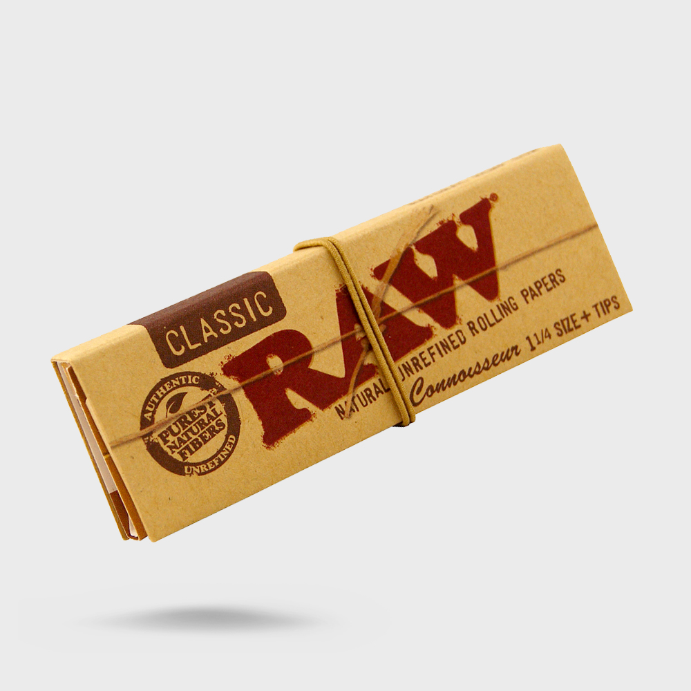 RAW Classic Rolling Papers Connoisseur Size 1¼ with Tips RAW Classic Rolling Papers Connoisseur Size 1¼ with Tips