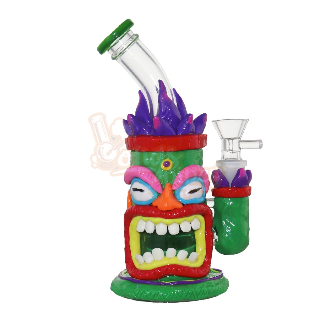 3D Printed Bongs Totem Monster 25cm 3D Printed Bongs Totem Monster 25cm Green