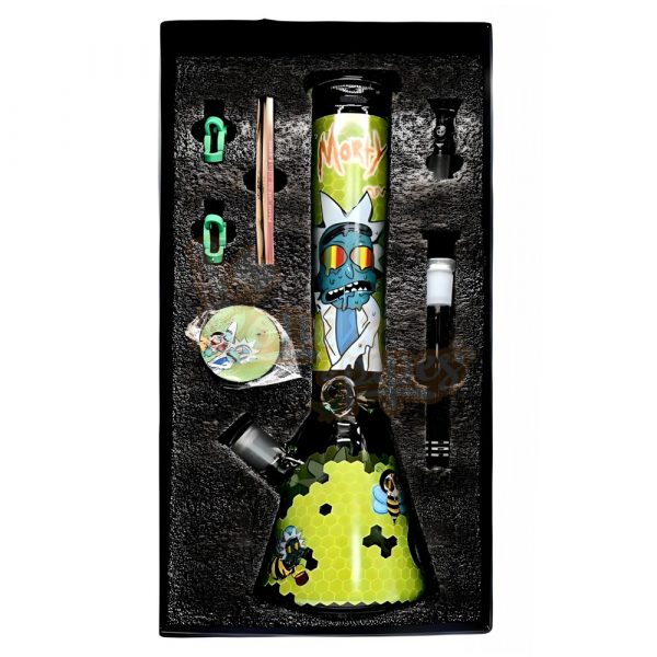 Rick n Morty Bong Gift Set Green