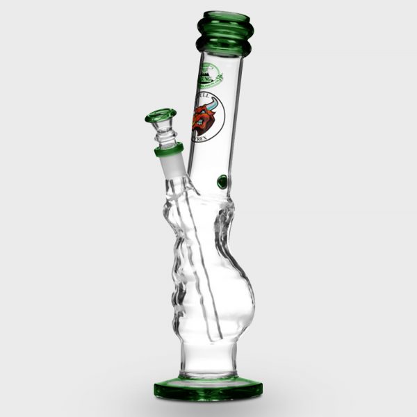 AGUNG Angry Bull Design Gripper Glass Bong 33cm - Green