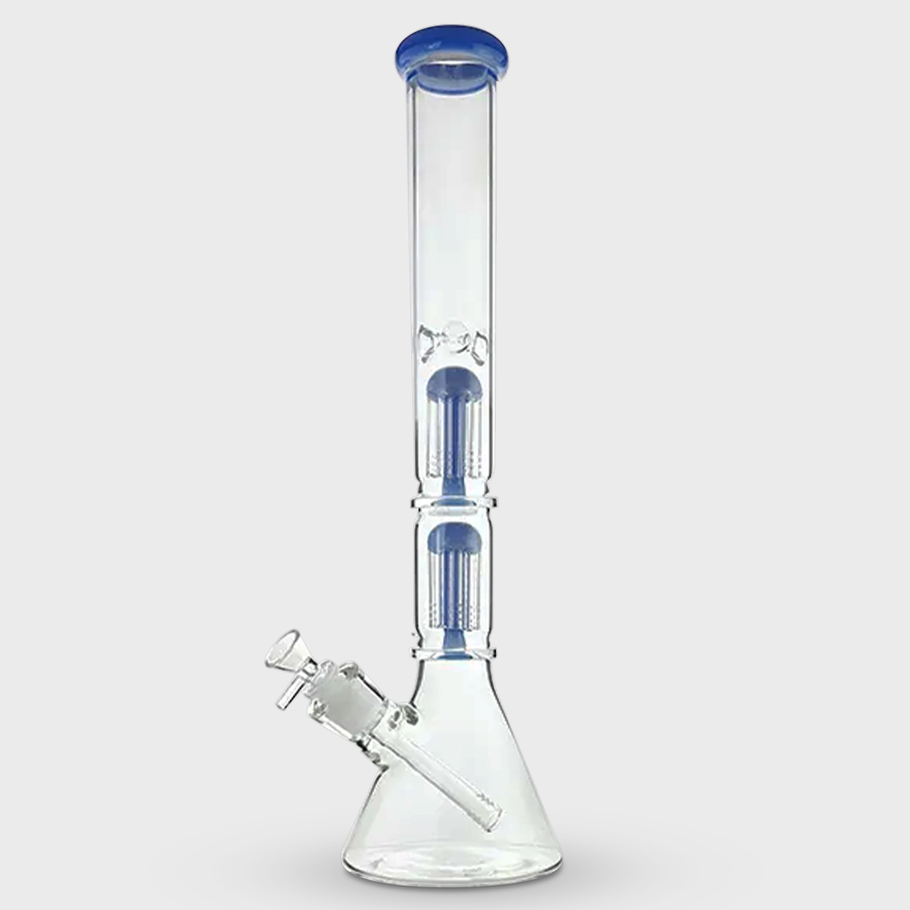 Dual Tree Percolators Chamber Beaker Glass Bong 45cm Dual Tree Percolators Chamber Beaker Glass Bong 45cm