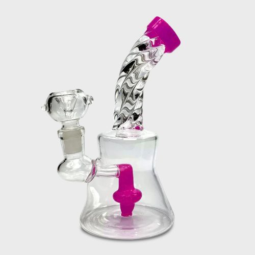 Layback Twisted Lollipop Percolator Glass Bong 16cm