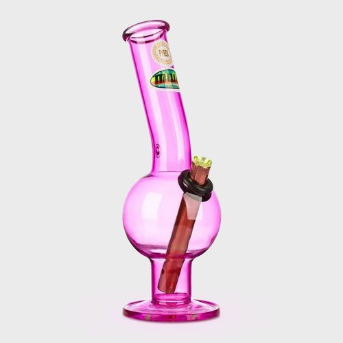 MWP Pink Balancer Bent Bubble Bong 25cm