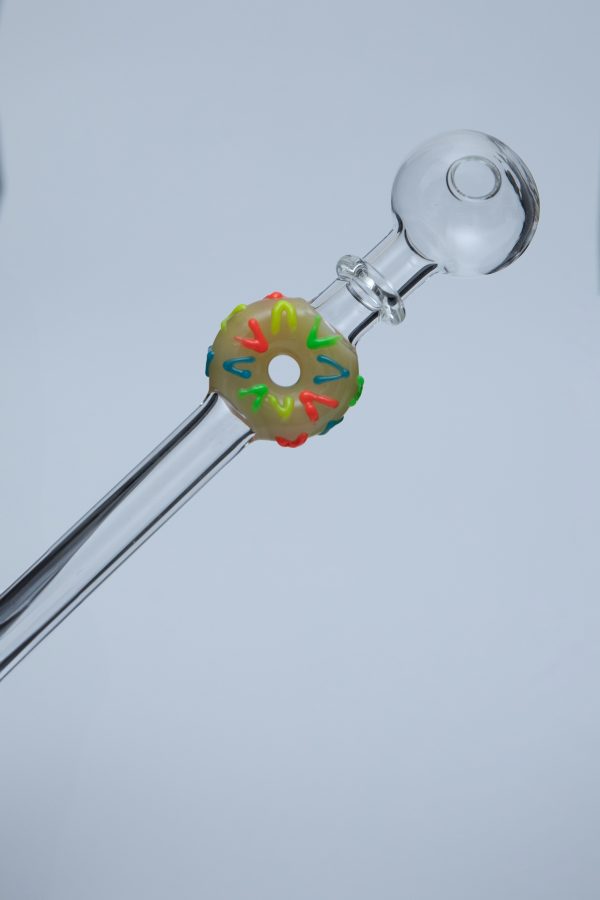 Sprinkles Donut Sweet Puff Glass Pipe 14cm Yellow