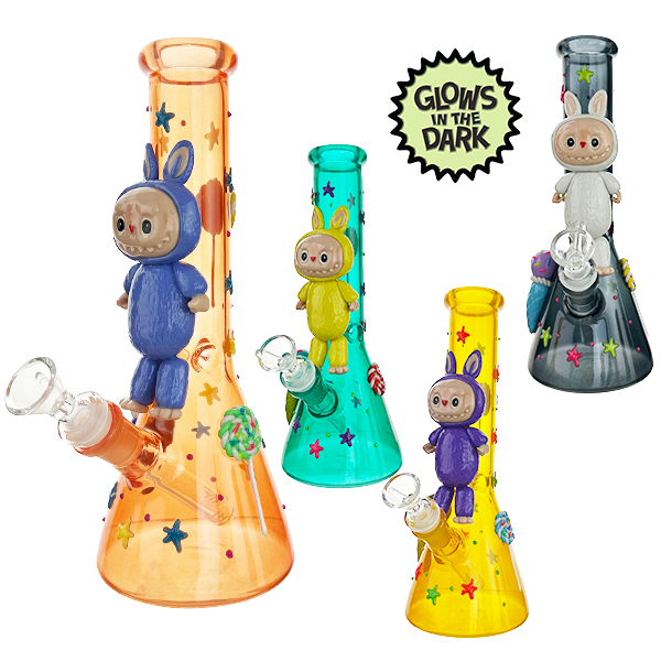 3D Labubu Beaker Bong 25cm Glow in the Dark